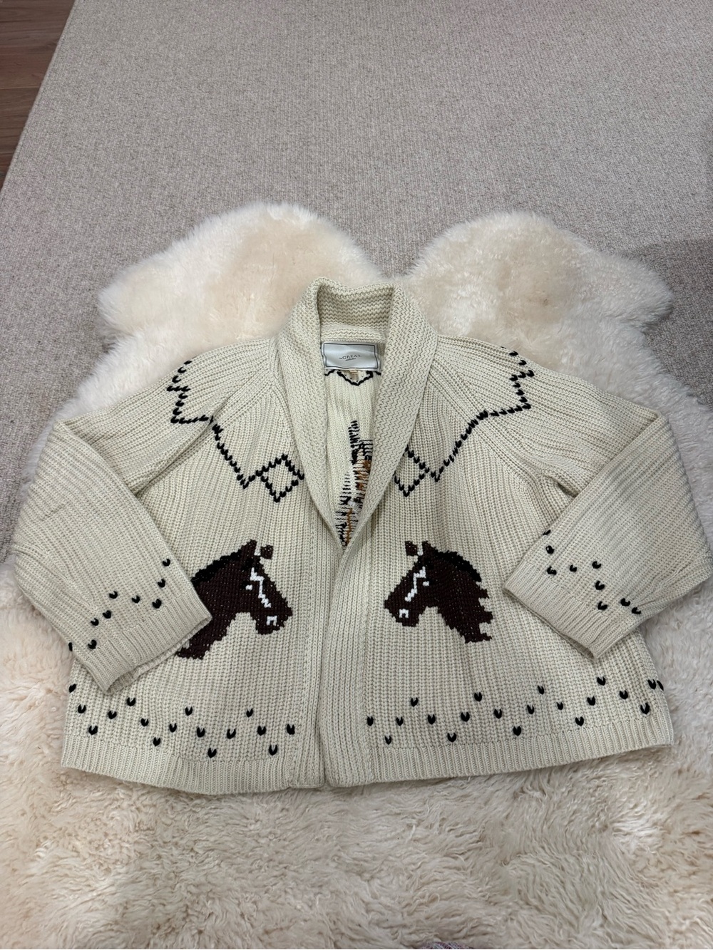 The Great. horse lodge cardigan size 2 medium oversized excellent condition - Picture 6 of 12